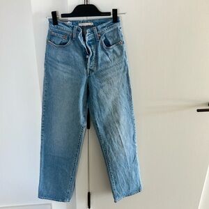 Levi's Blue Straight Leg Jeans High-Waisted